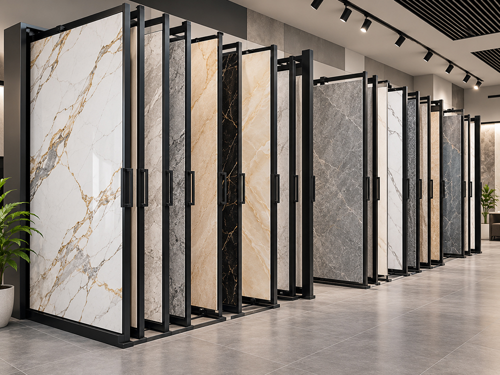 Large-format porcelain slabs