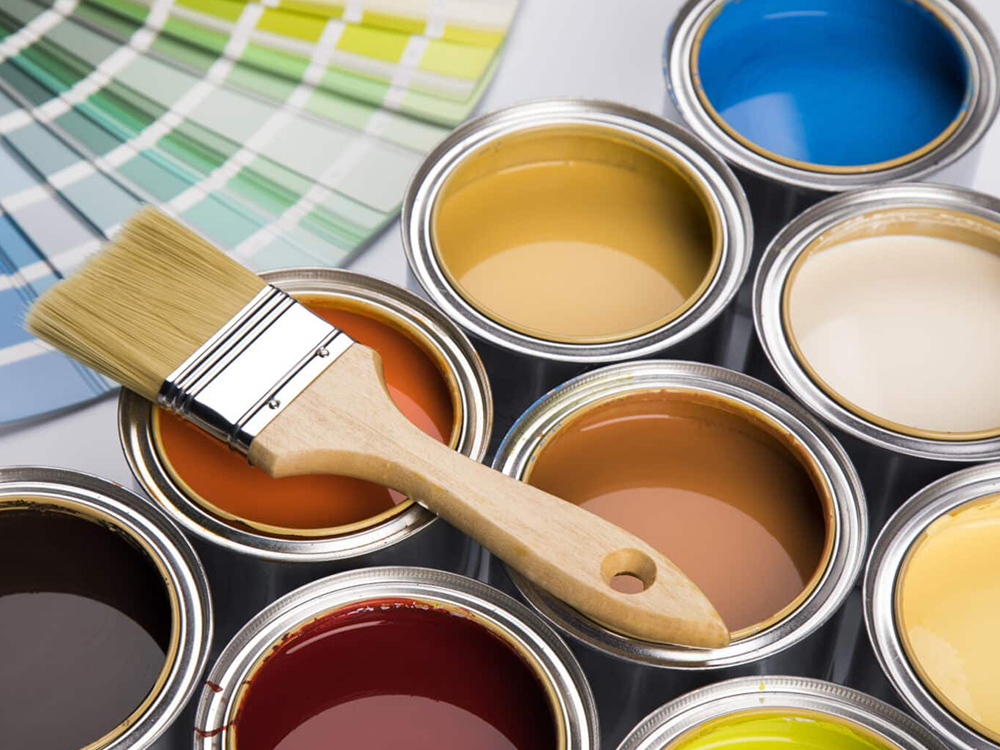 Paint tins and rollers