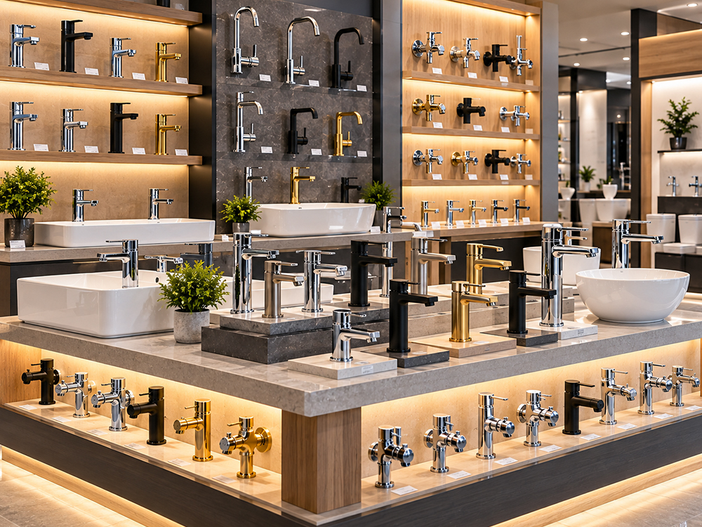 Chrome basin mixer tap